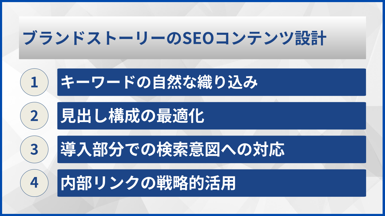 ブランドストーリーのSEOコンテンツ設計