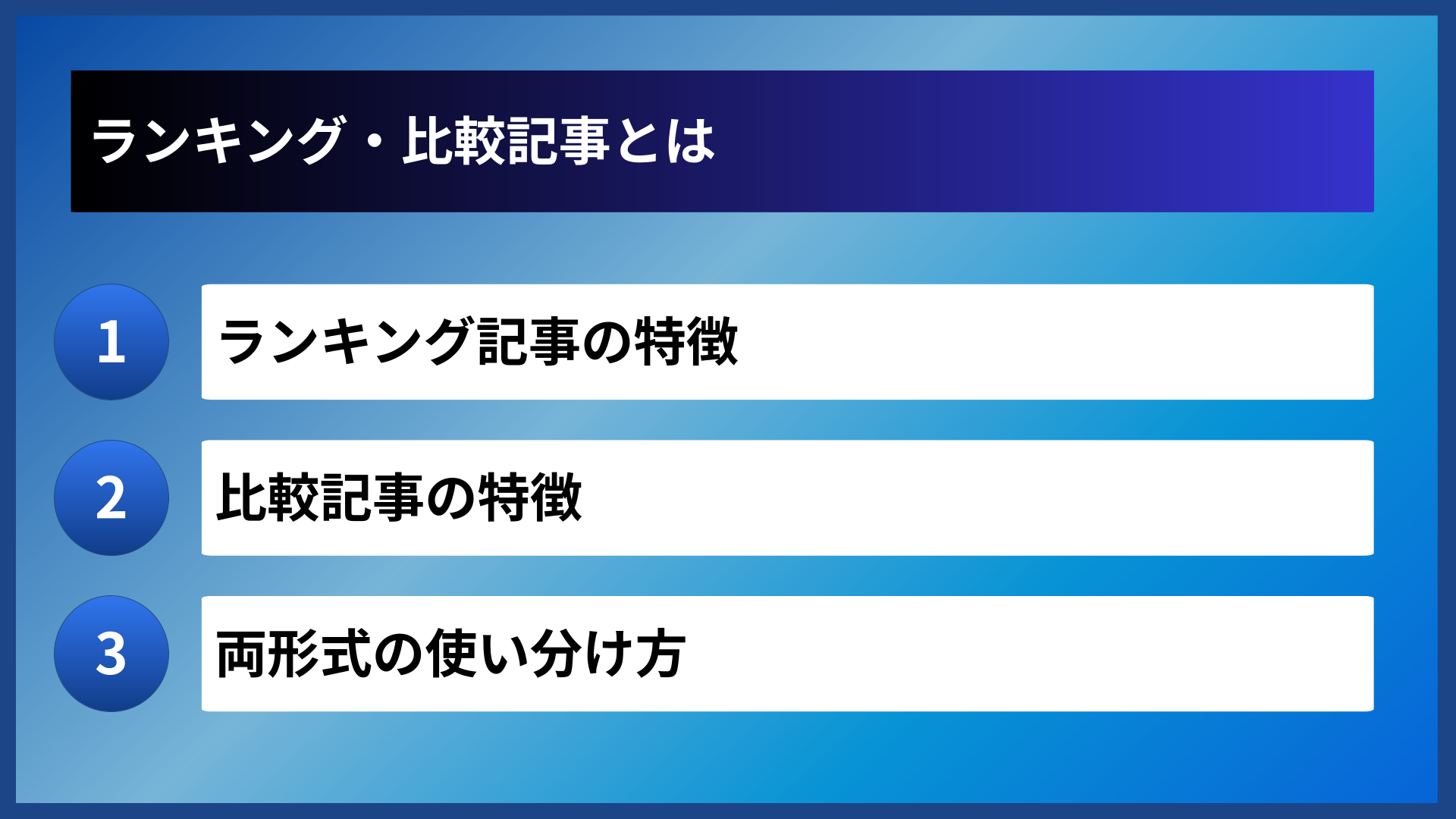 ランキング・比較記事とは