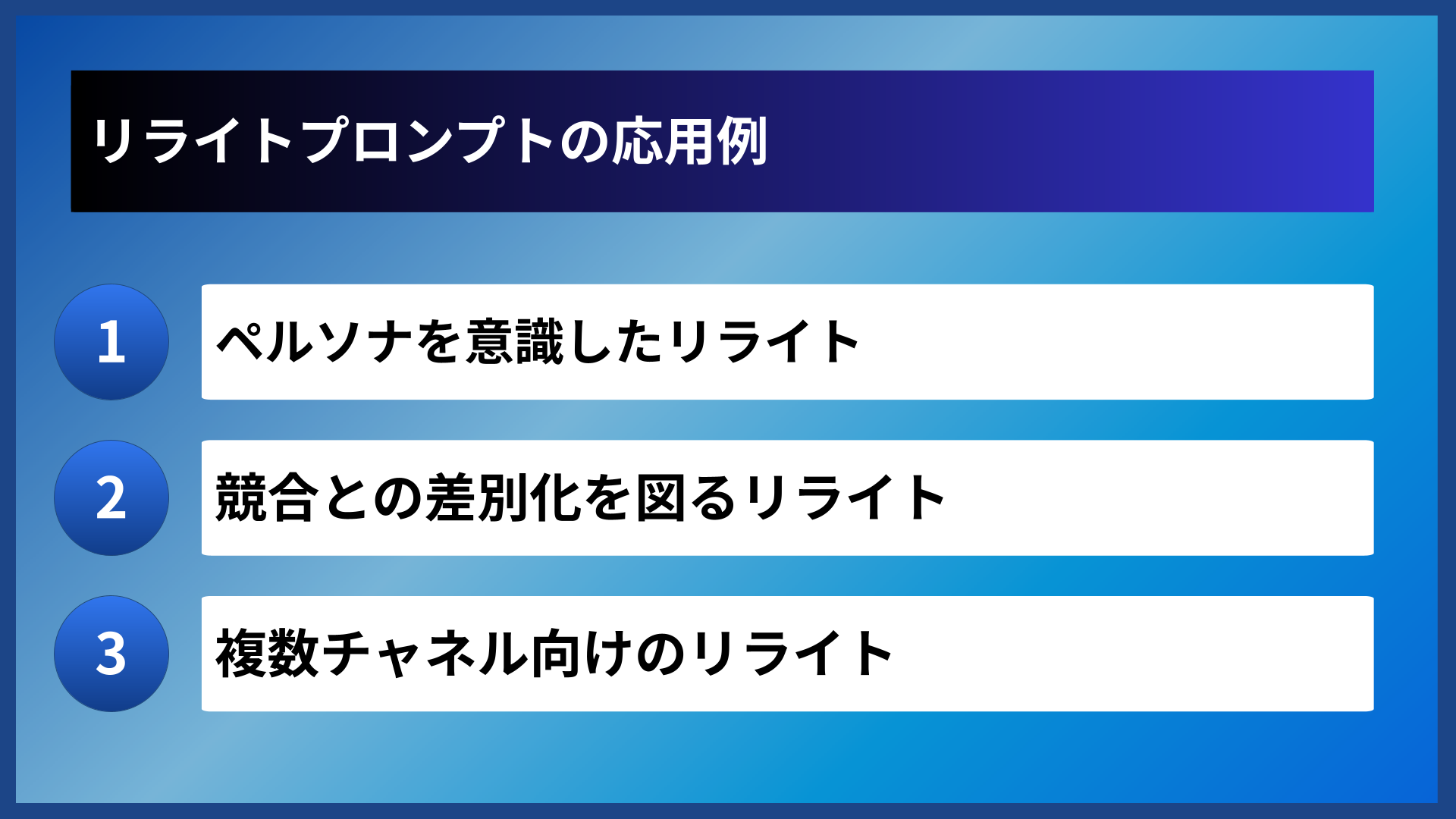 リライトプロンプトの応用例