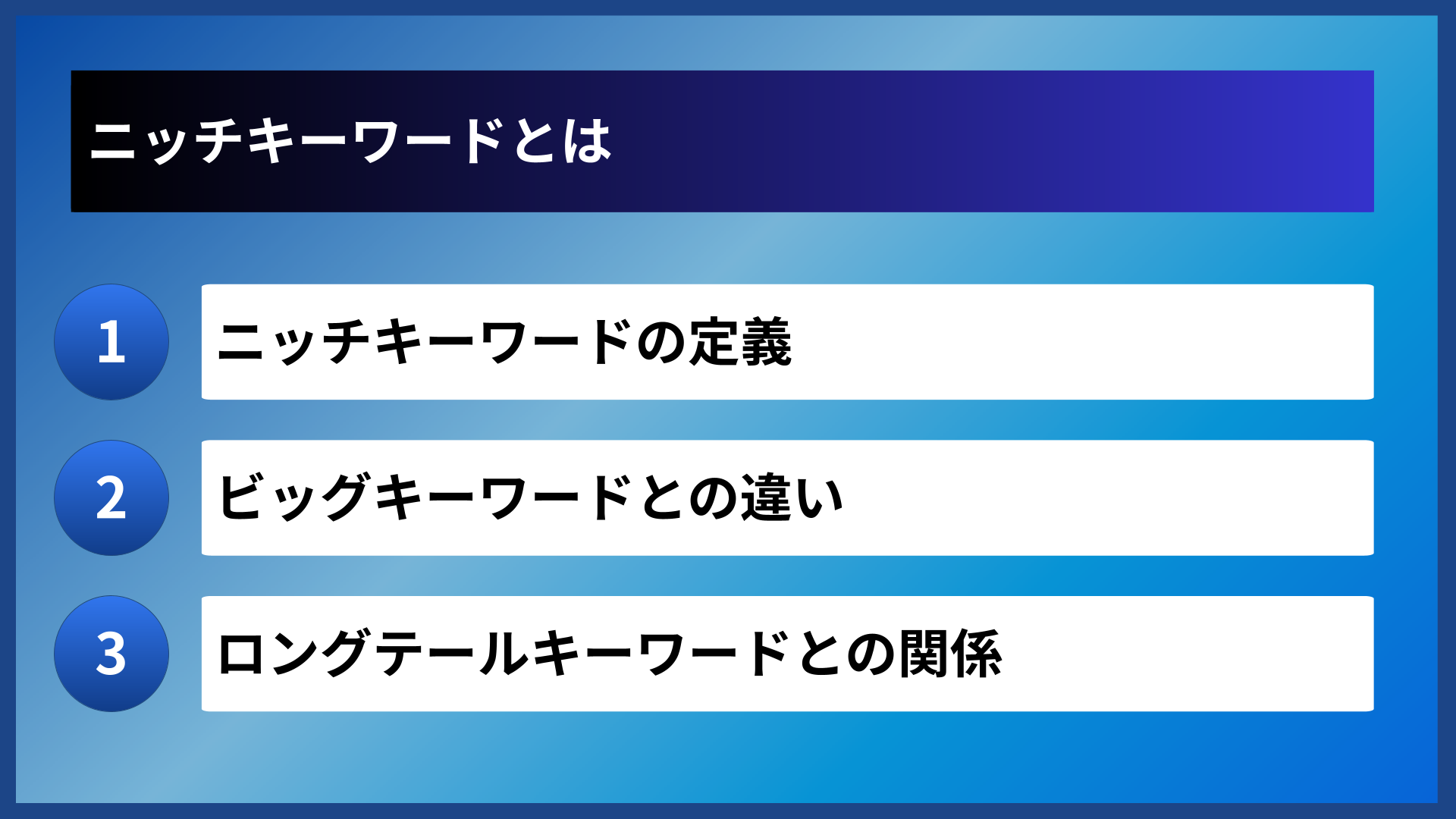 ニッチキーワードとは