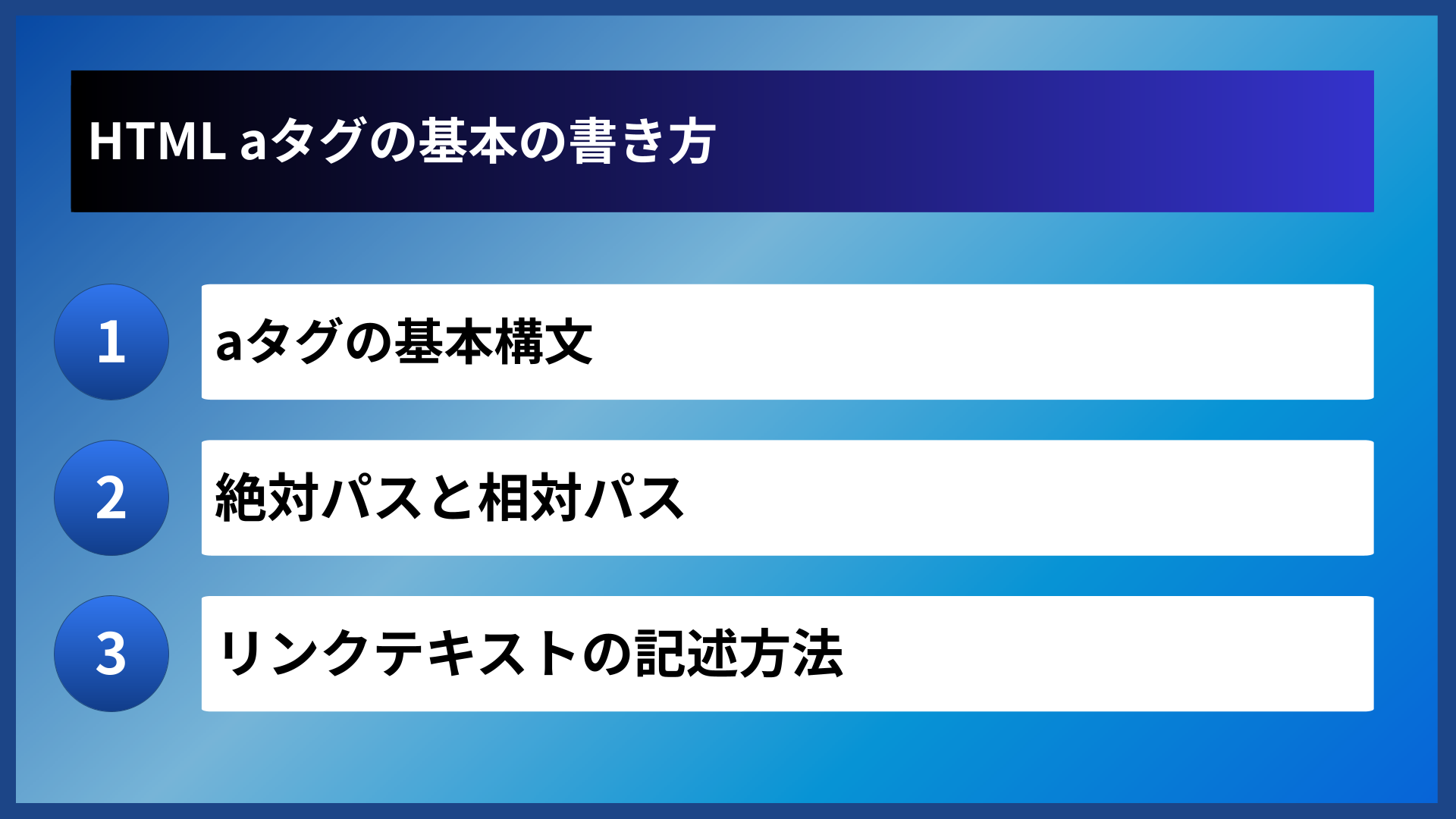 HTML aタグの基本の書き方