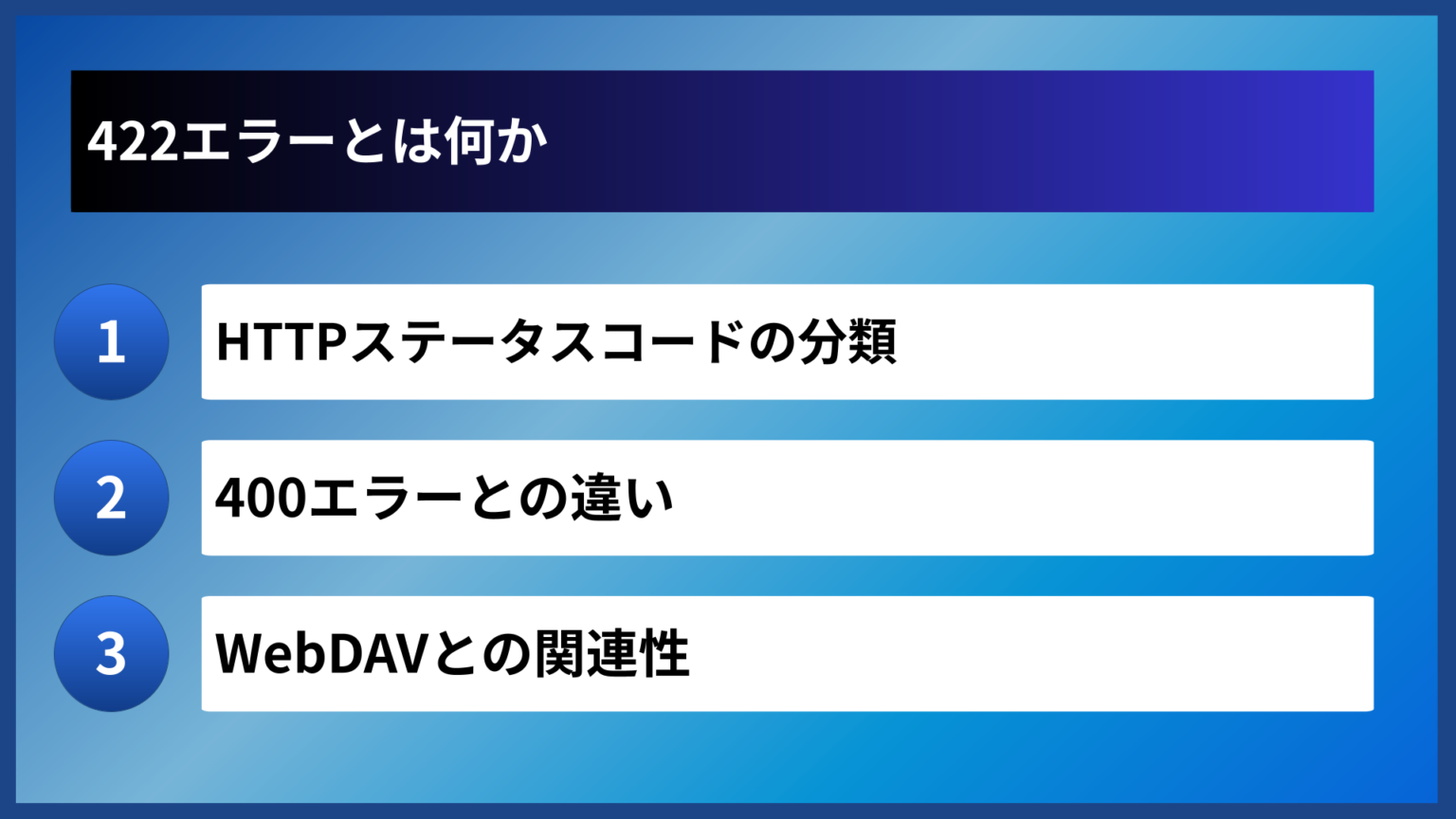 422エラー(Unprocessable Entity)とは?原因と解決方法をわかりやすく解説 - バクヤスAI 記事代行