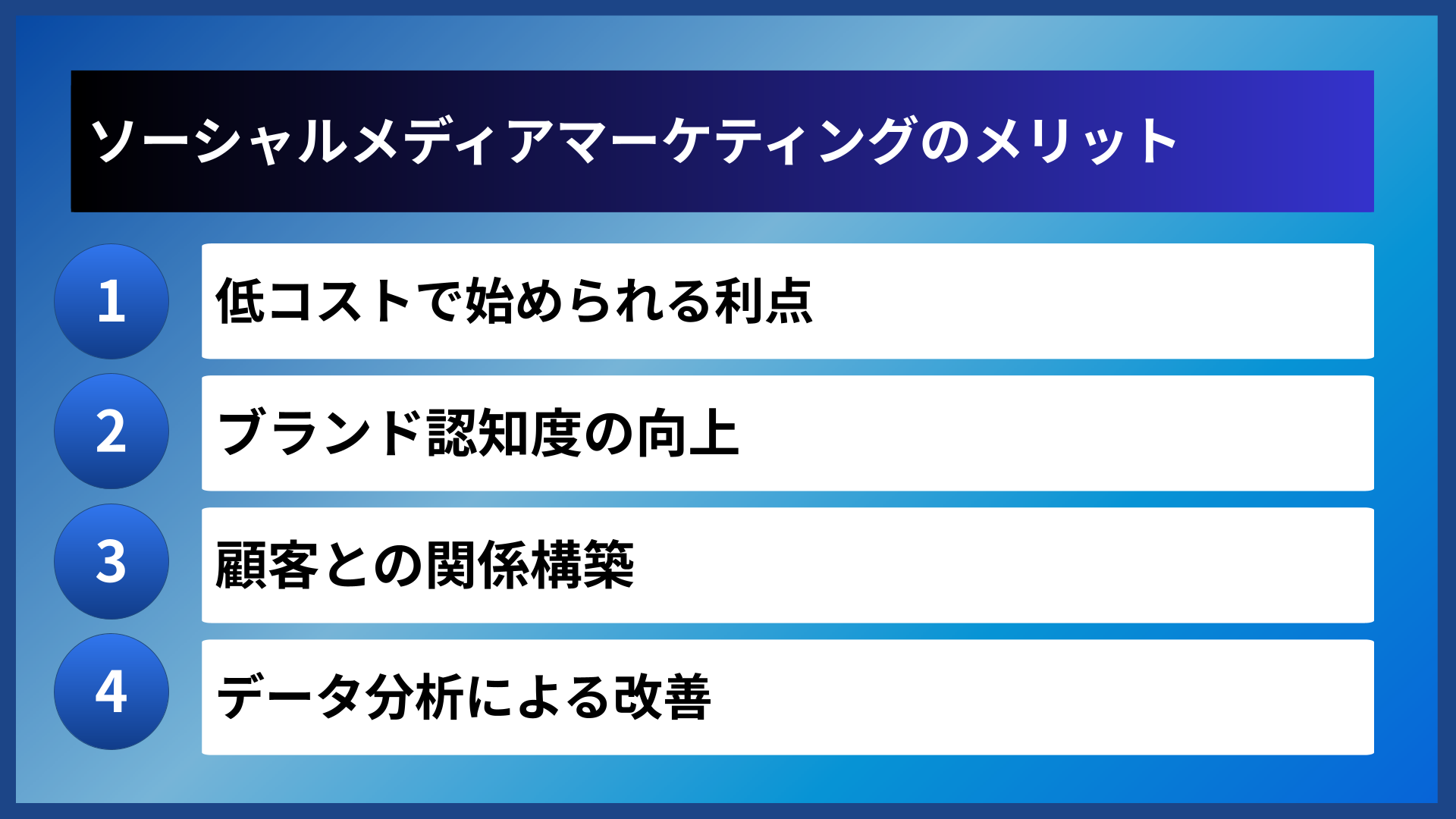 ソーシャルメディアマーケティングのメリット