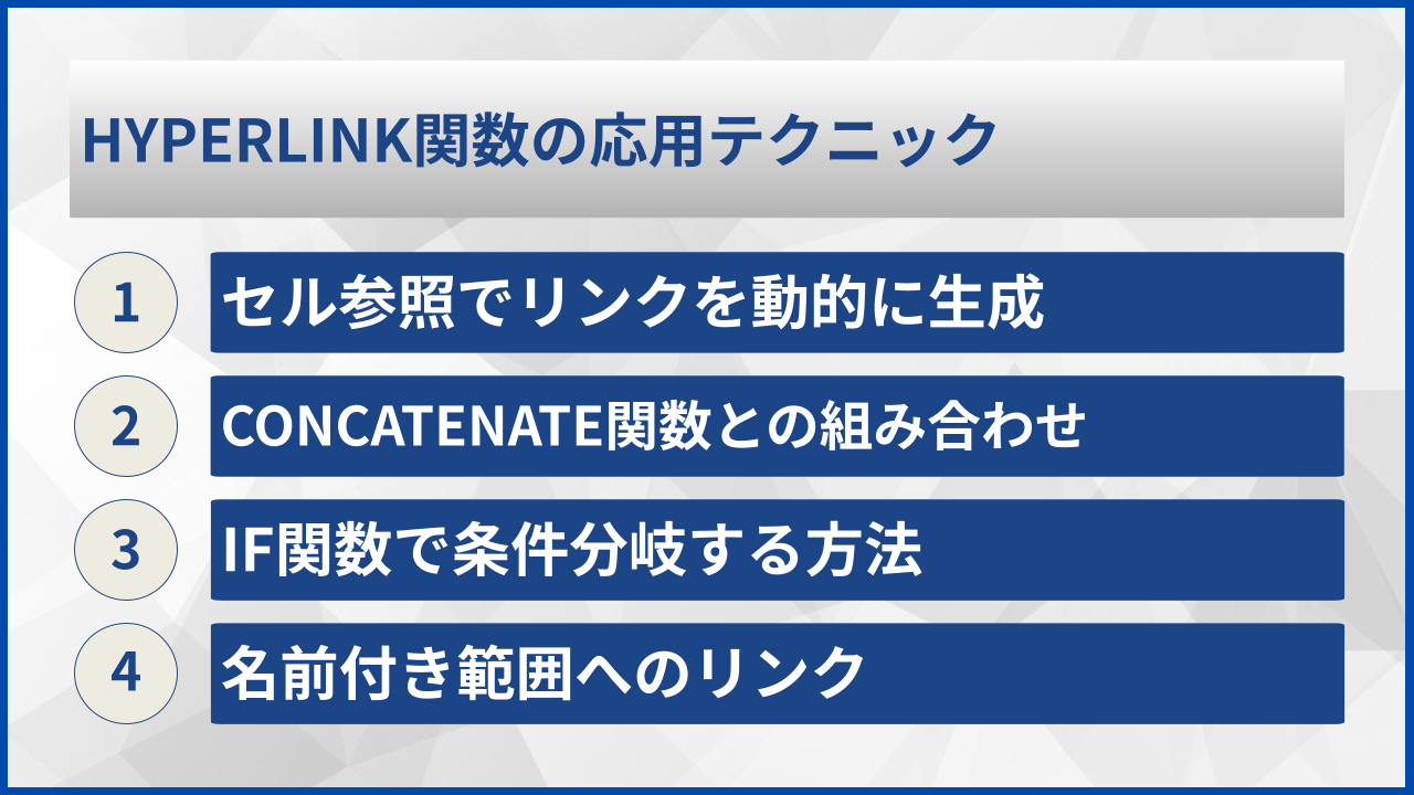 HYPERLINK関数の応用テクニック