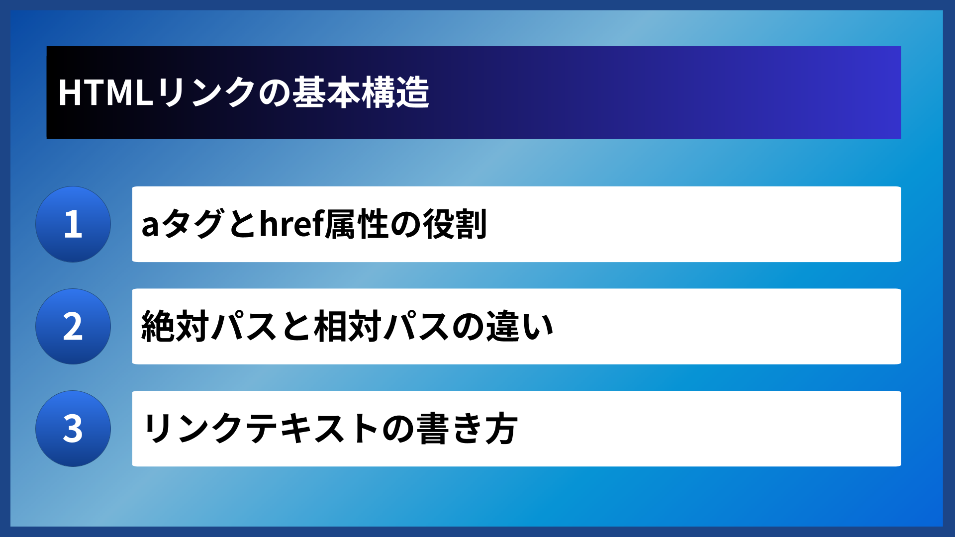 HTMLリンクの基本構造