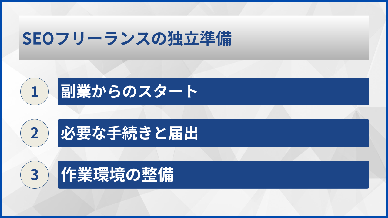SEOフリーランスの独立準備