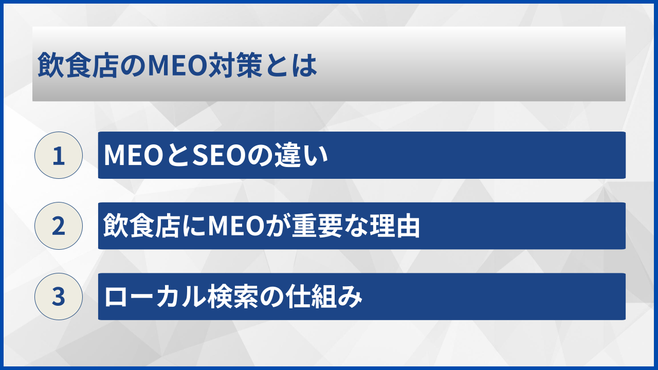 飲食店のMEO対策とは
