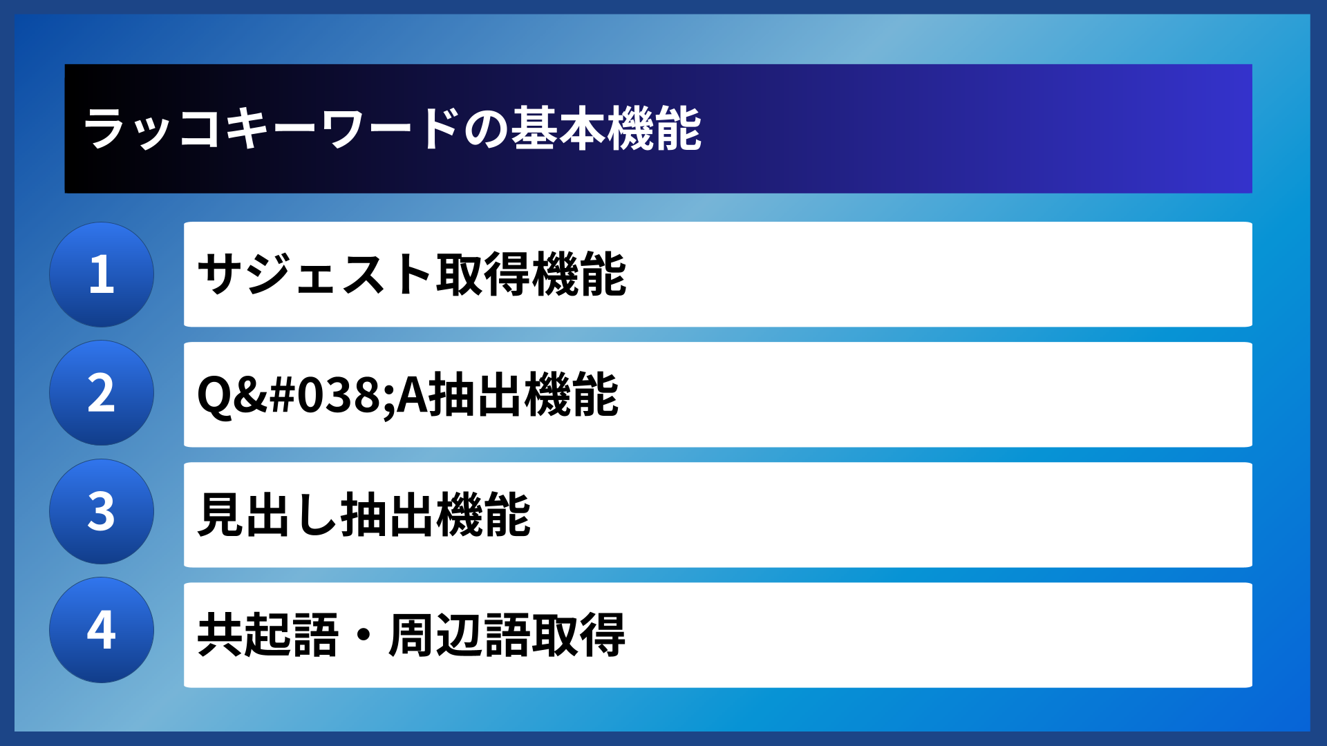 ラッコキーワードの基本機能