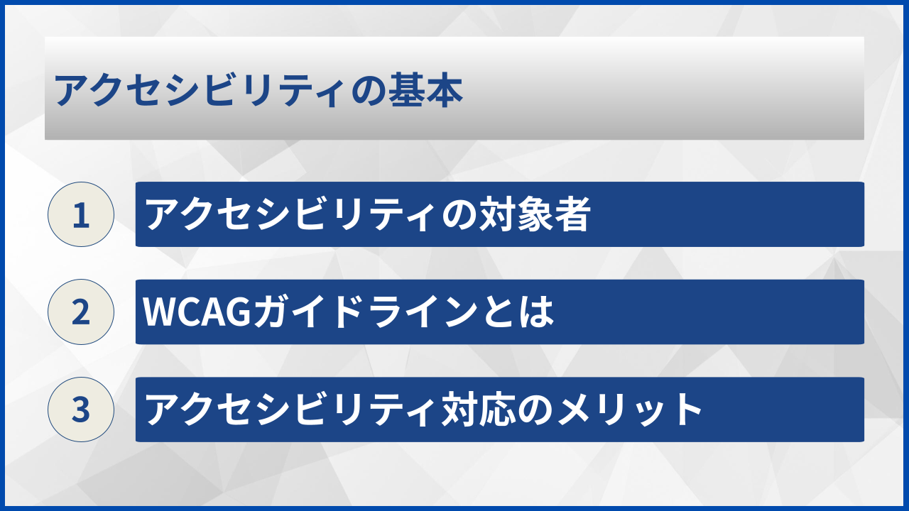 アクセシビリティの基本
