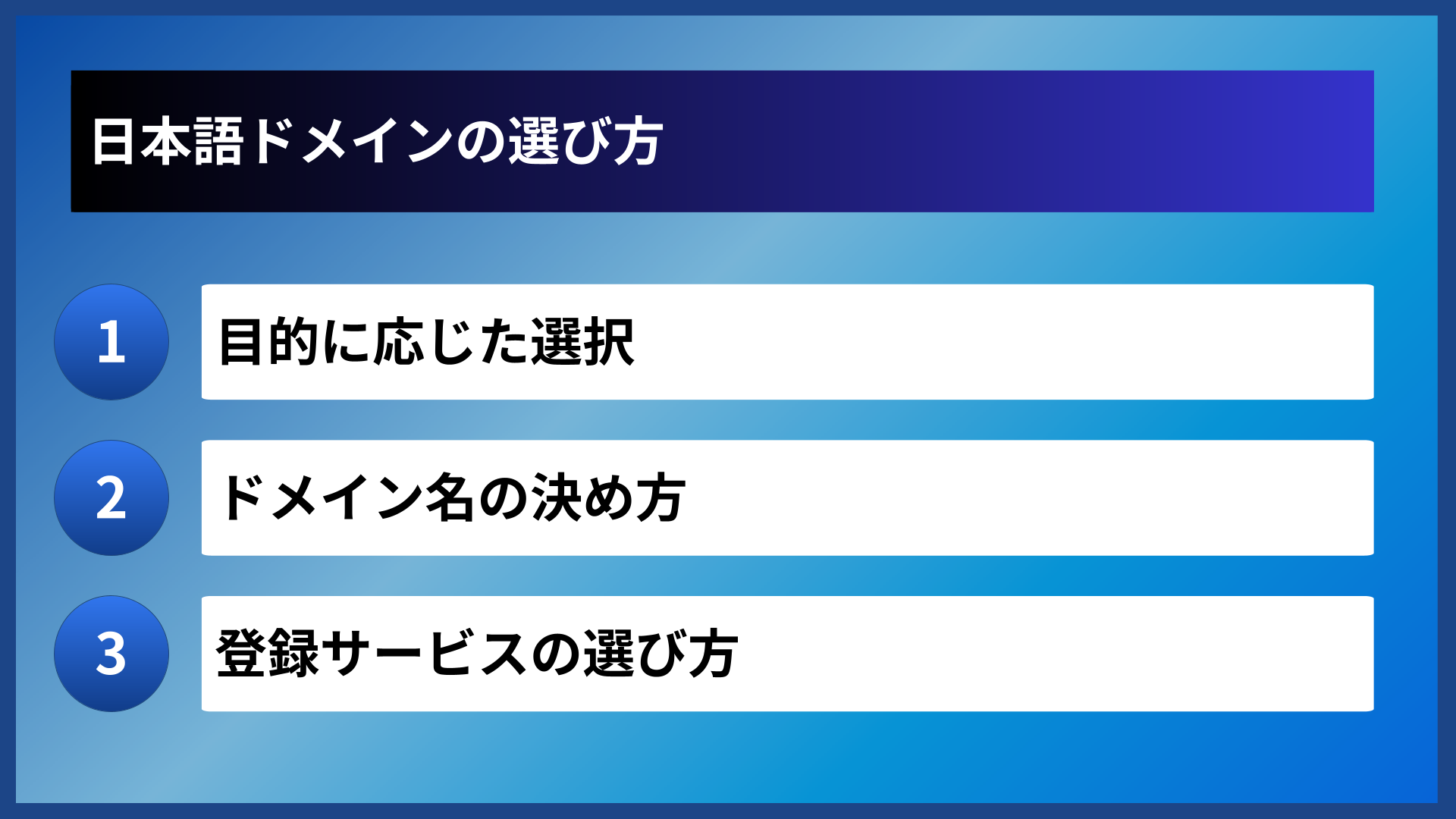 日本語ドメインの選び方