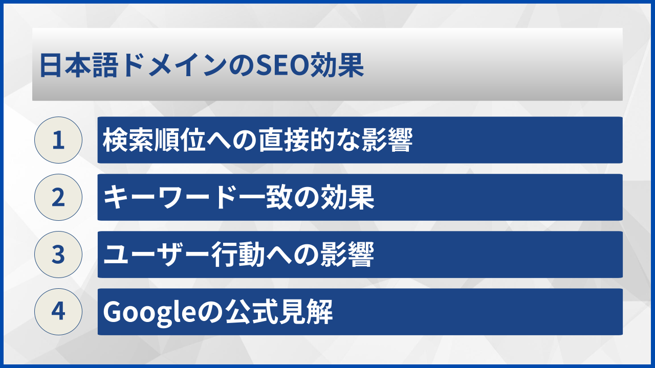 日本語ドメインのSEO効果