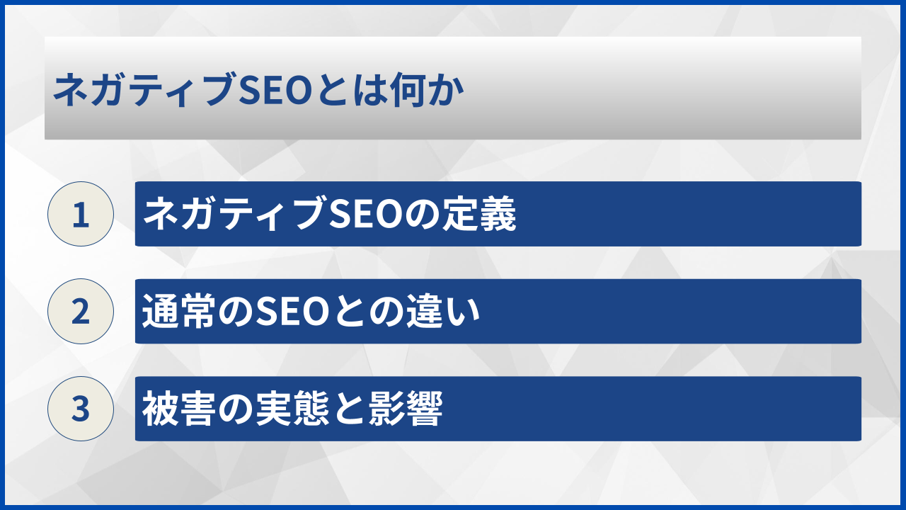 ネガティブSEOとは何か