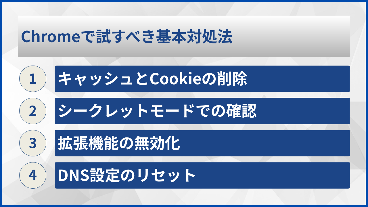 Chromeで試すべき基本対処法