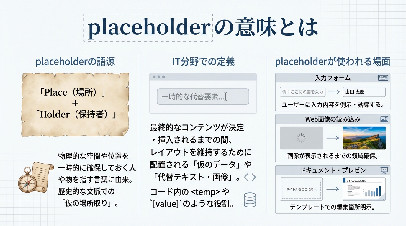 placeholderの意味とは