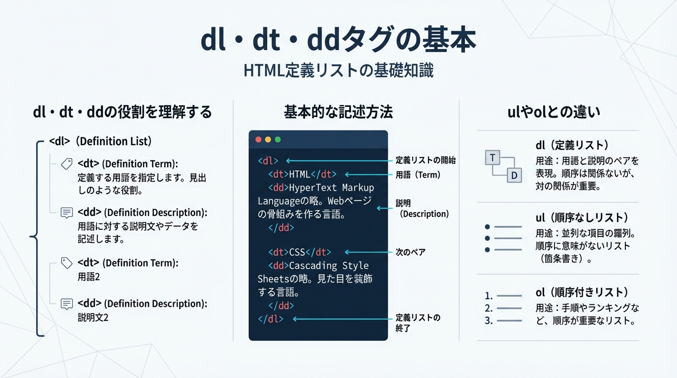 dl・dt・ddタグの基本