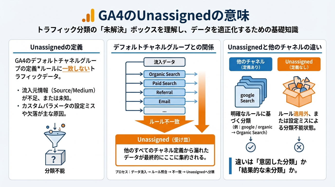 GA4のUnassignedの意味