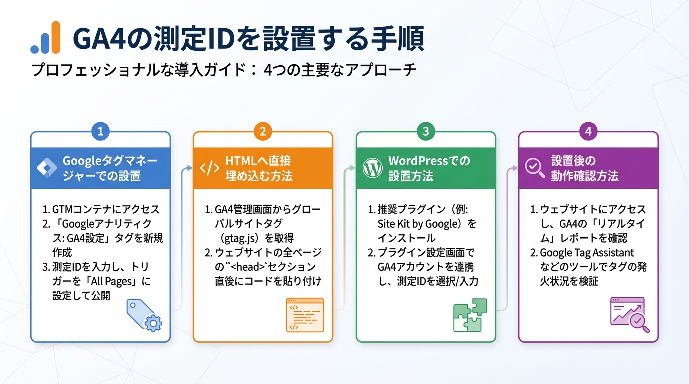 GA4の測定IDを設置する手順