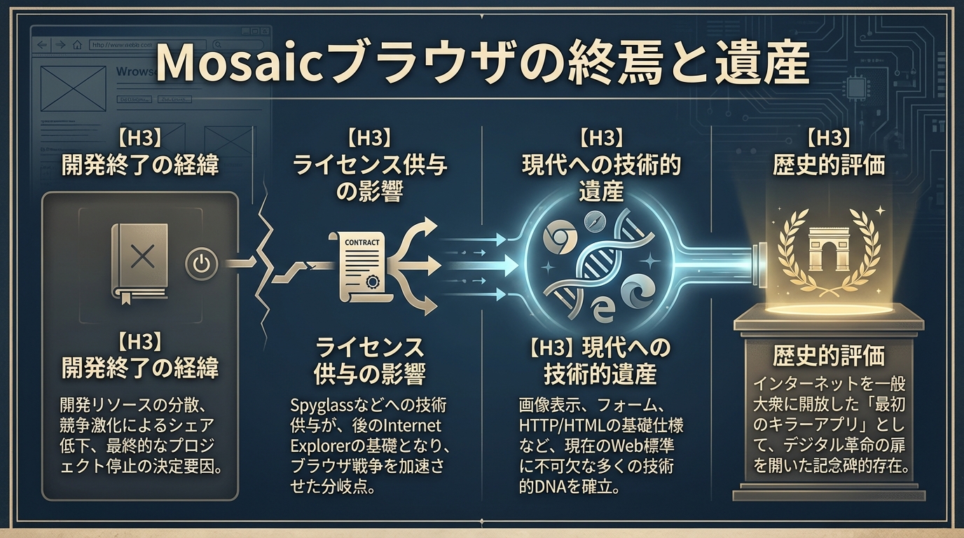 Mosaicブラウザの終焉と遺産