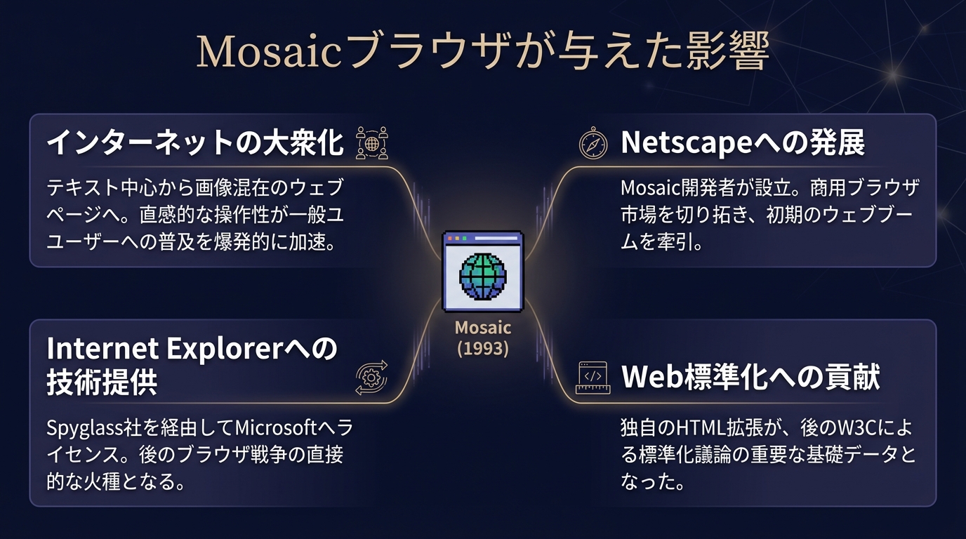Mosaicブラウザが与えた影響