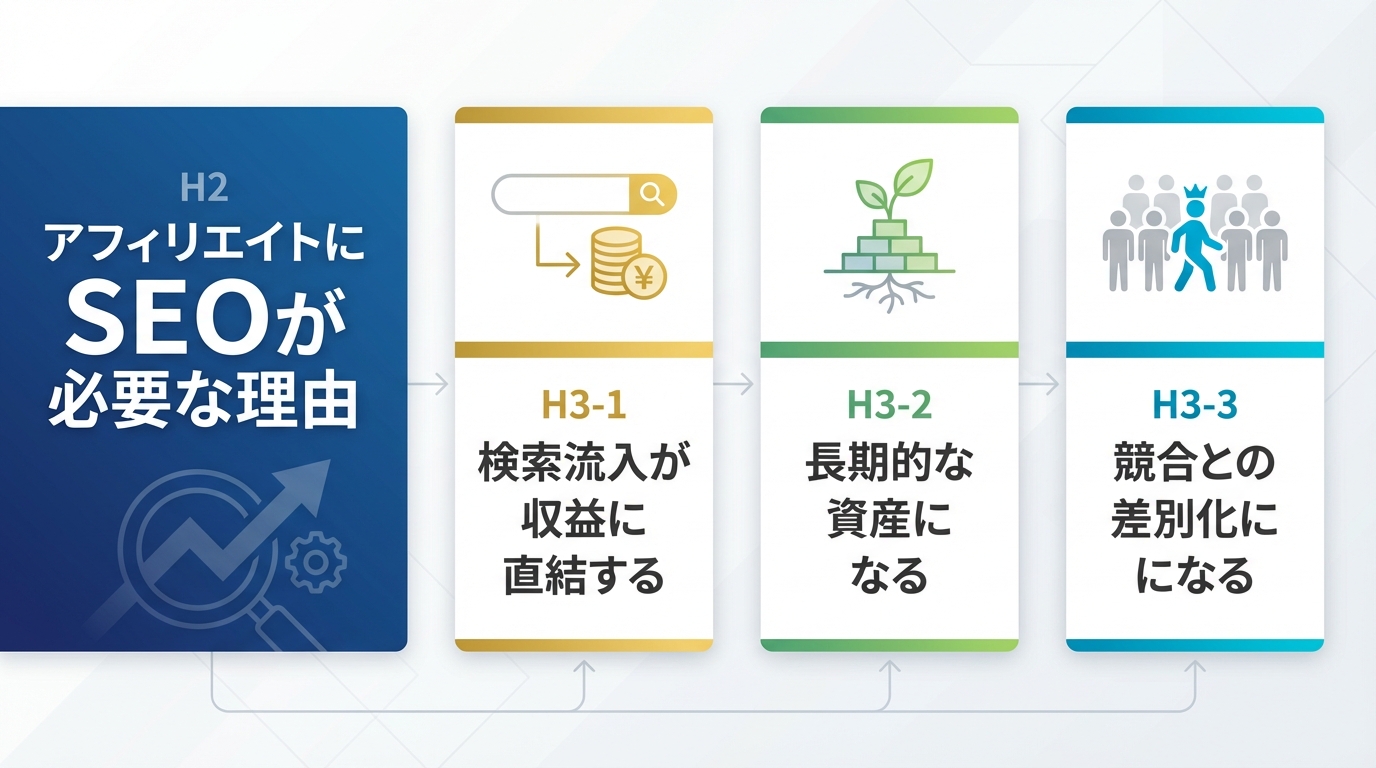 アフィリエイトにSEOが必要な理由