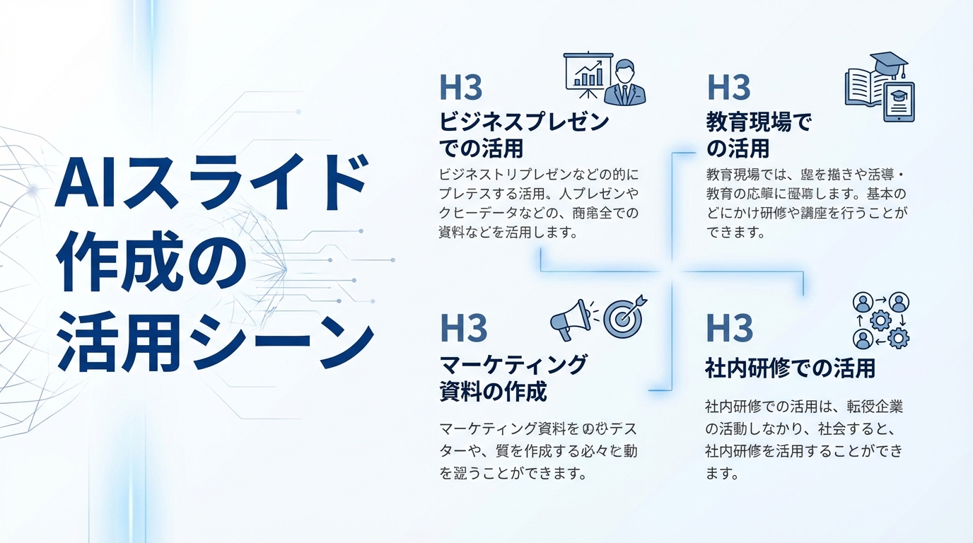 AIスライド作成の活用シーン
