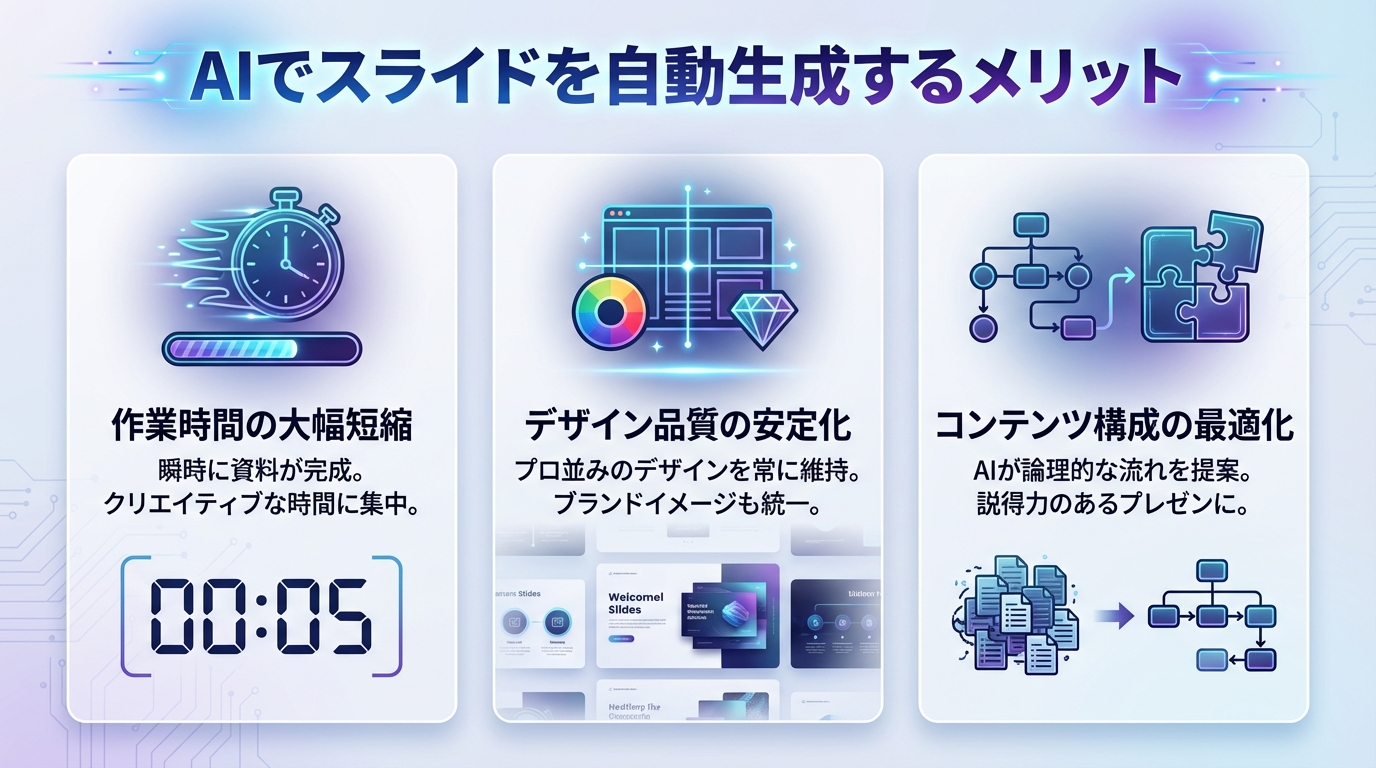 AIでスライドを自動生成するメリット