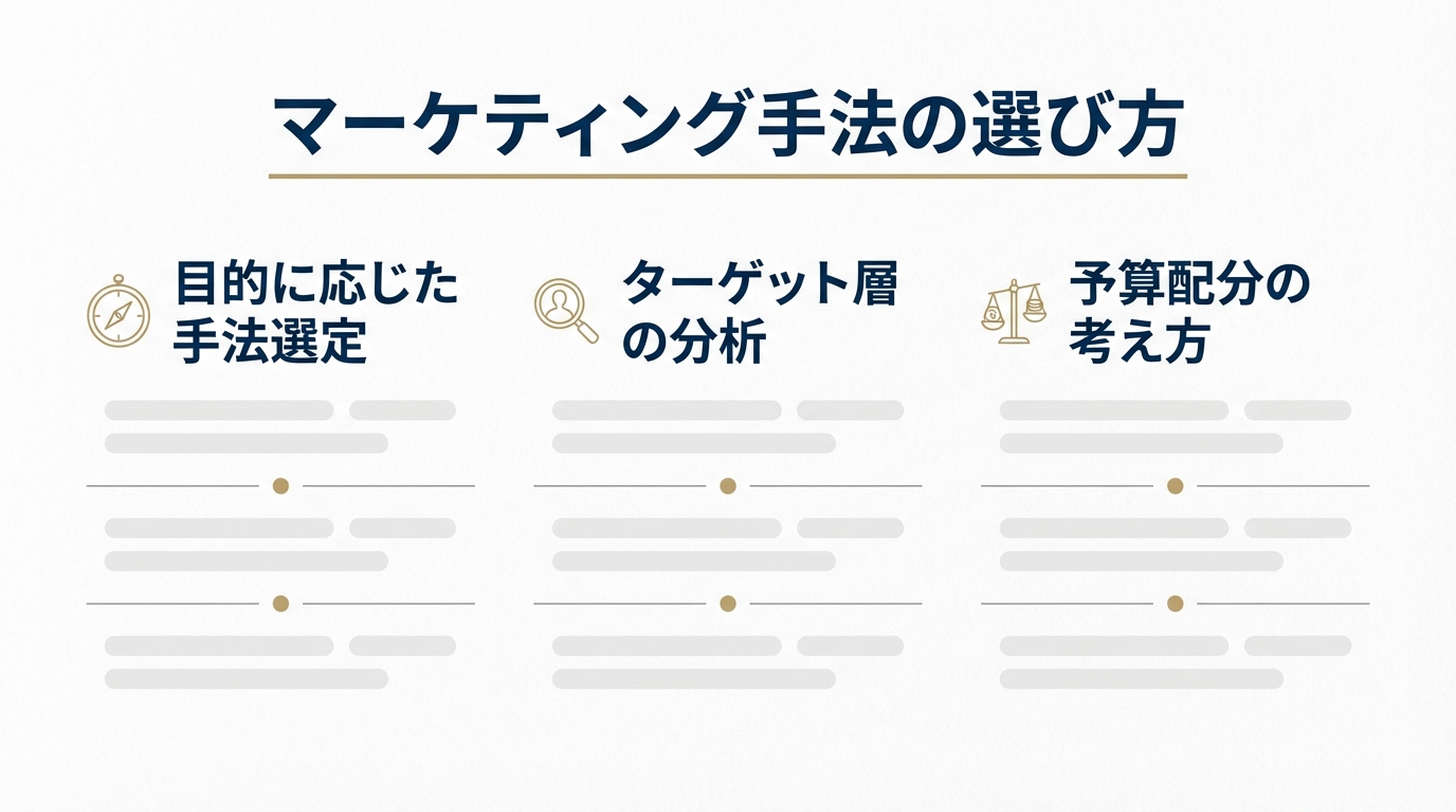 マーケティング手法の選び方
