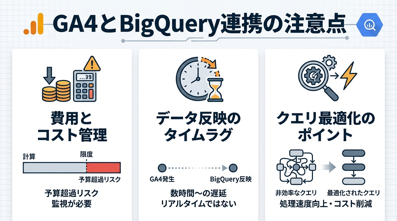 GA4とBigQuery連携の注意点