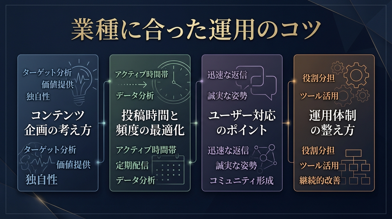 業種に合った運用のコツ