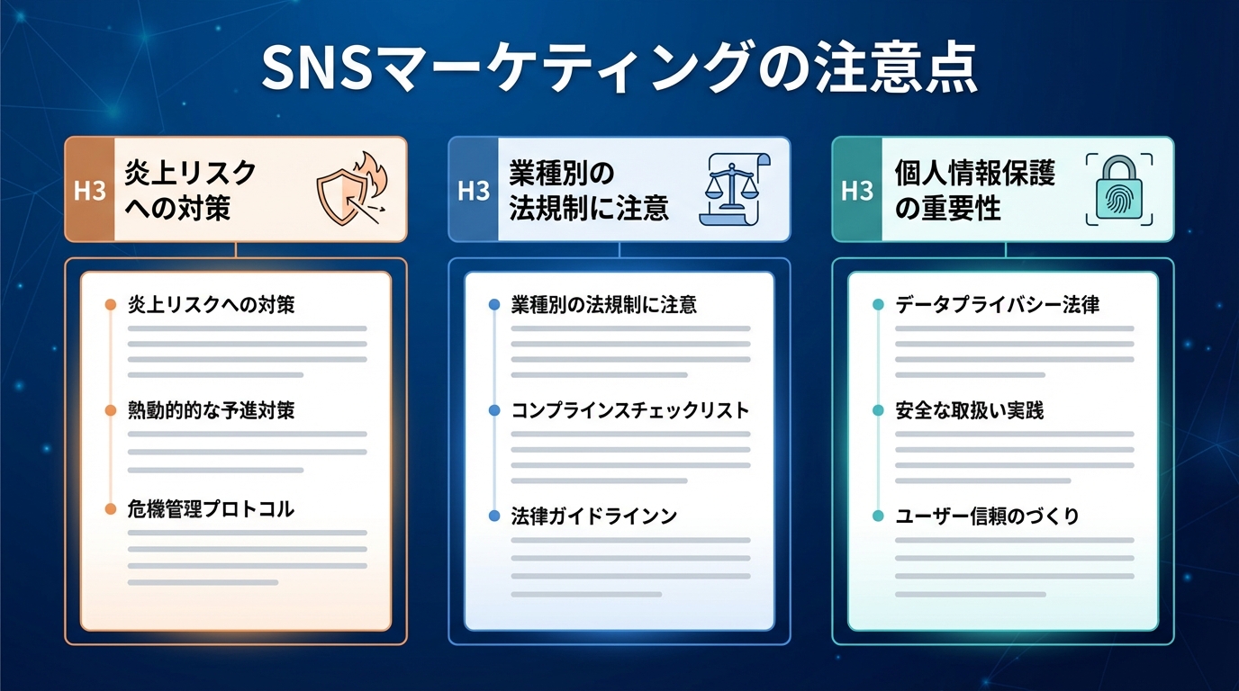 SNSマーケティングの注意点