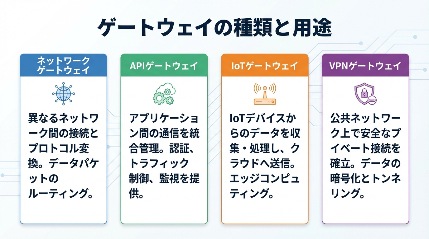 ゲートウェイの種類と用途
