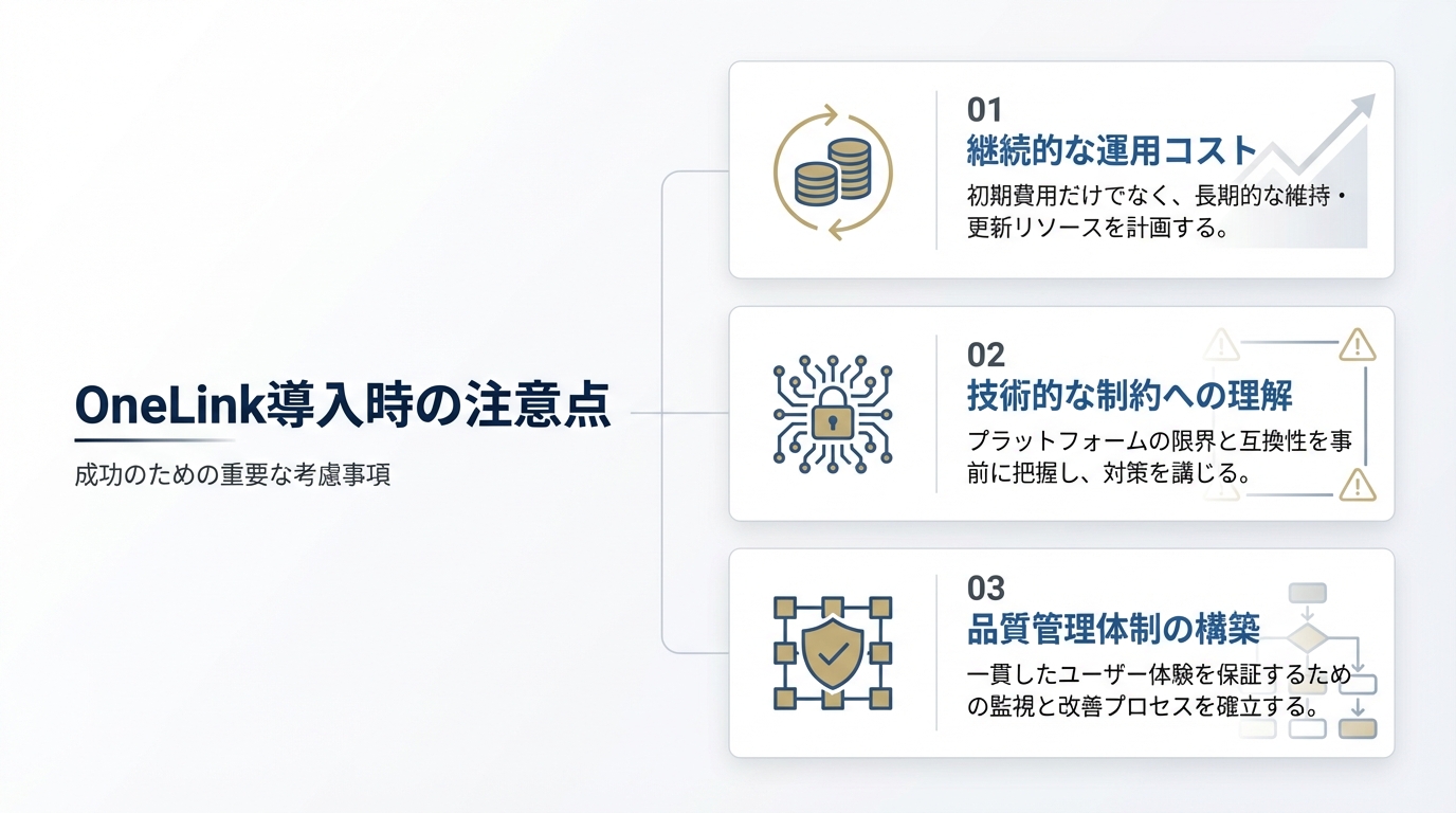 OneLink導入時の注意点