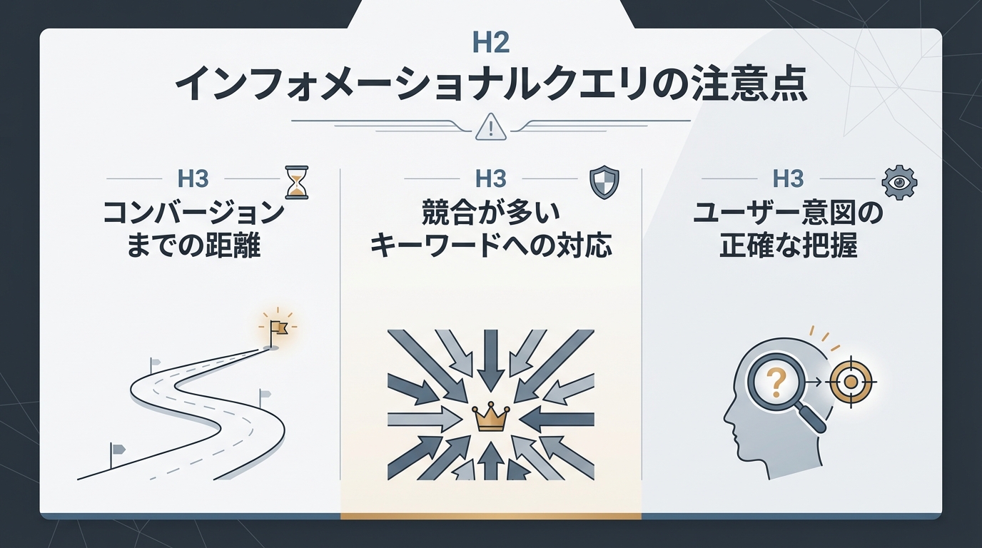 インフォメーショナルクエリの注意点