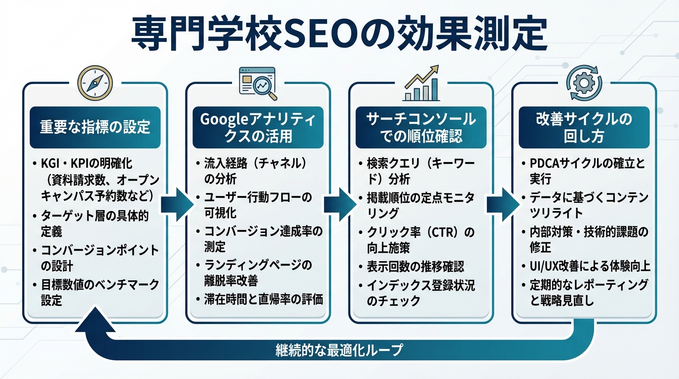 専門学校SEOの効果測定