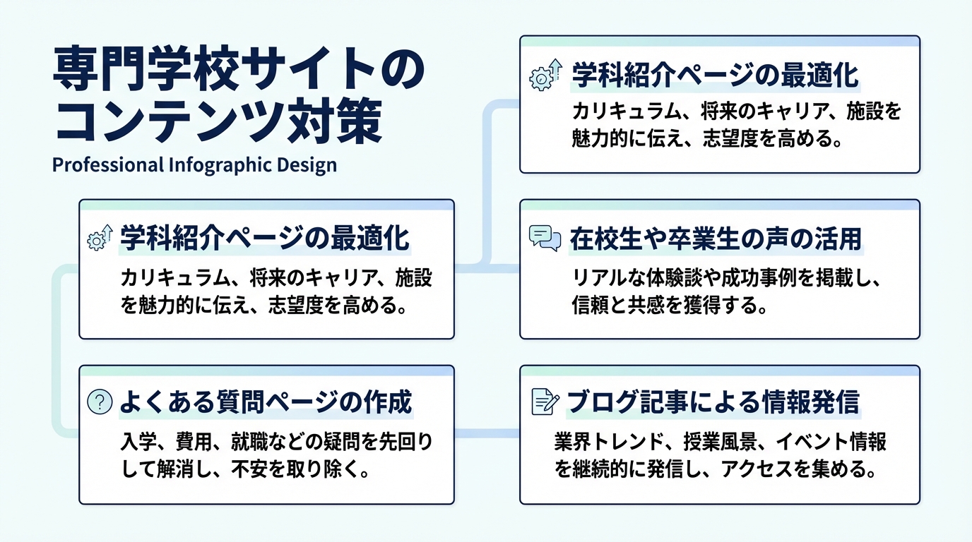 専門学校サイトのコンテンツ対策