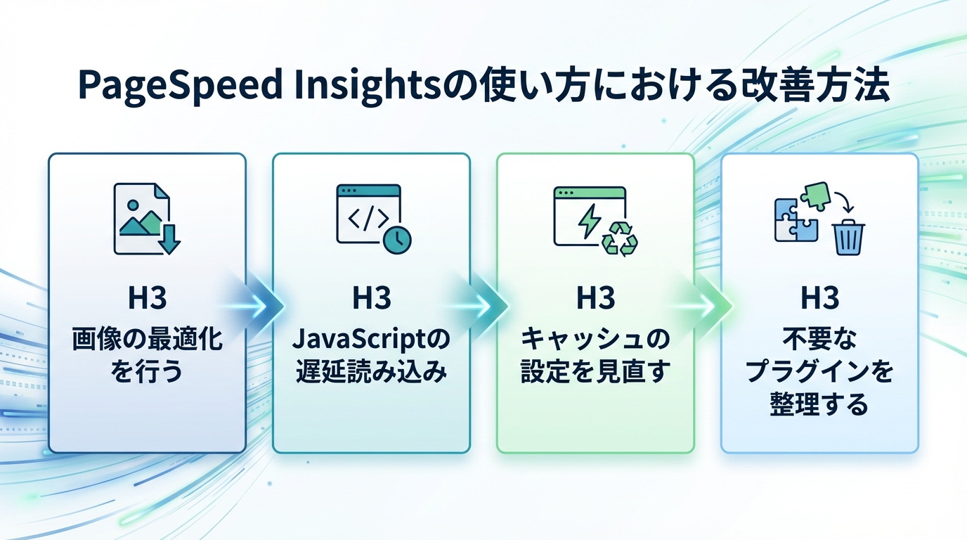 PageSpeed Insightsの使い方における改善方法