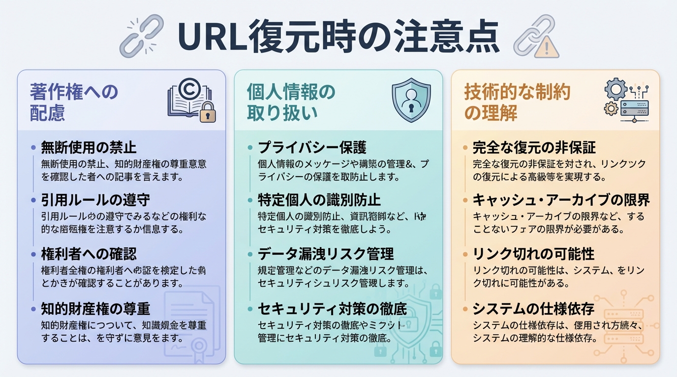 URL復元時の注意点