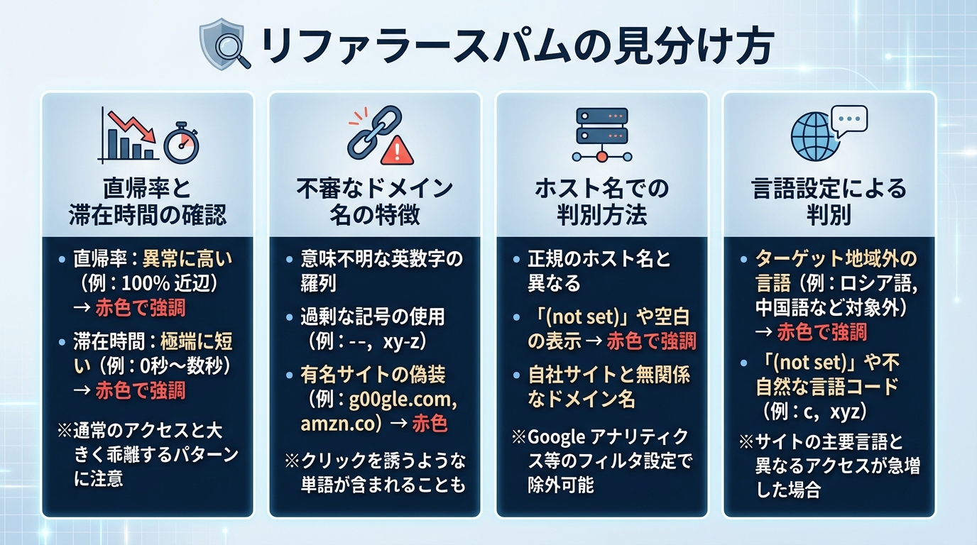 リファラースパムの見分け方
