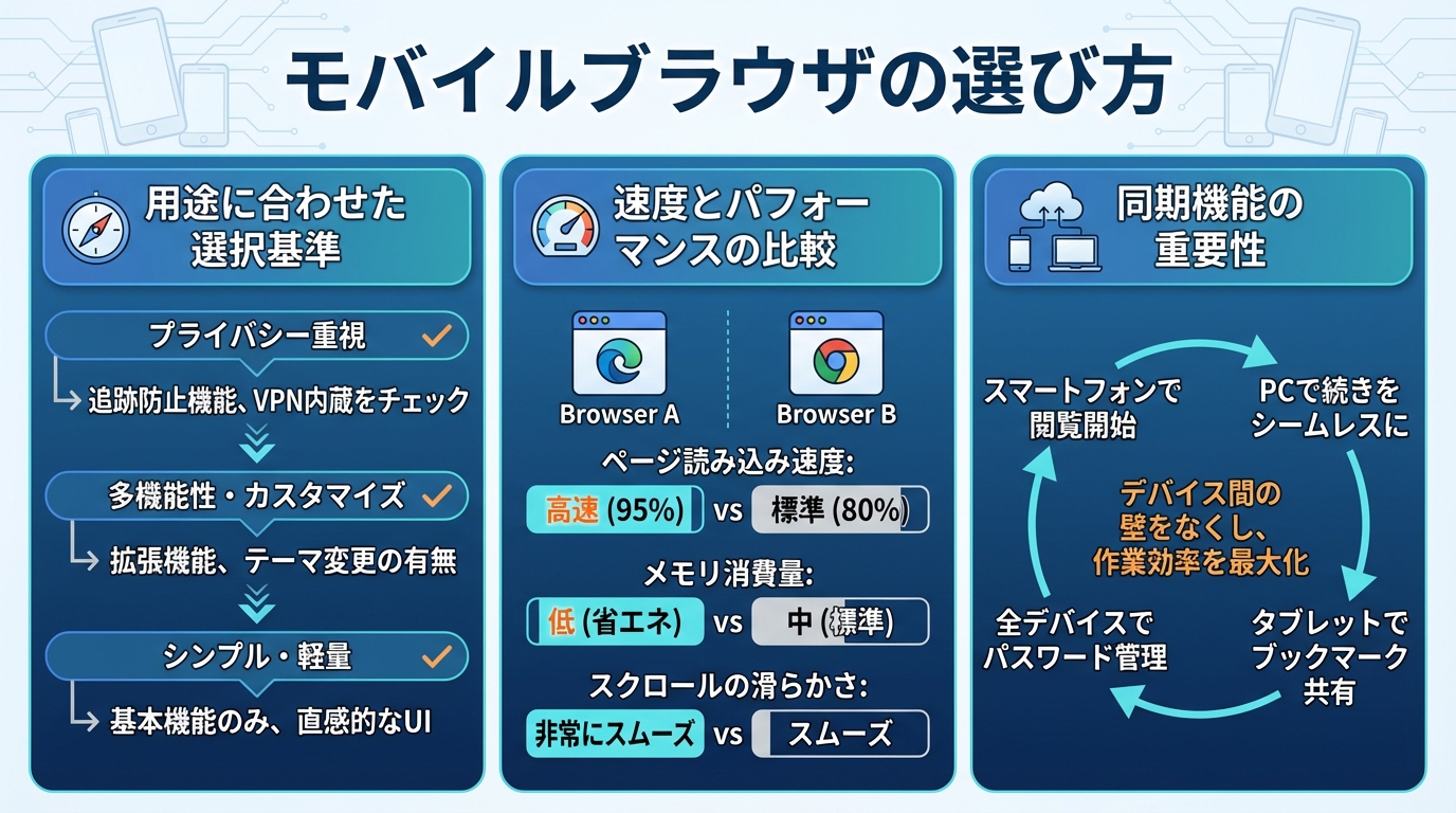 モバイルブラウザの選び方