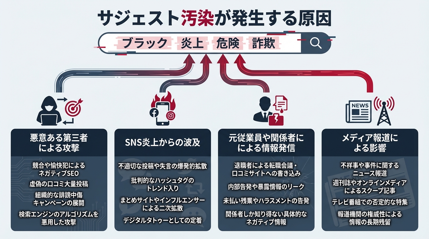 サジェスト汚染が発生する原因