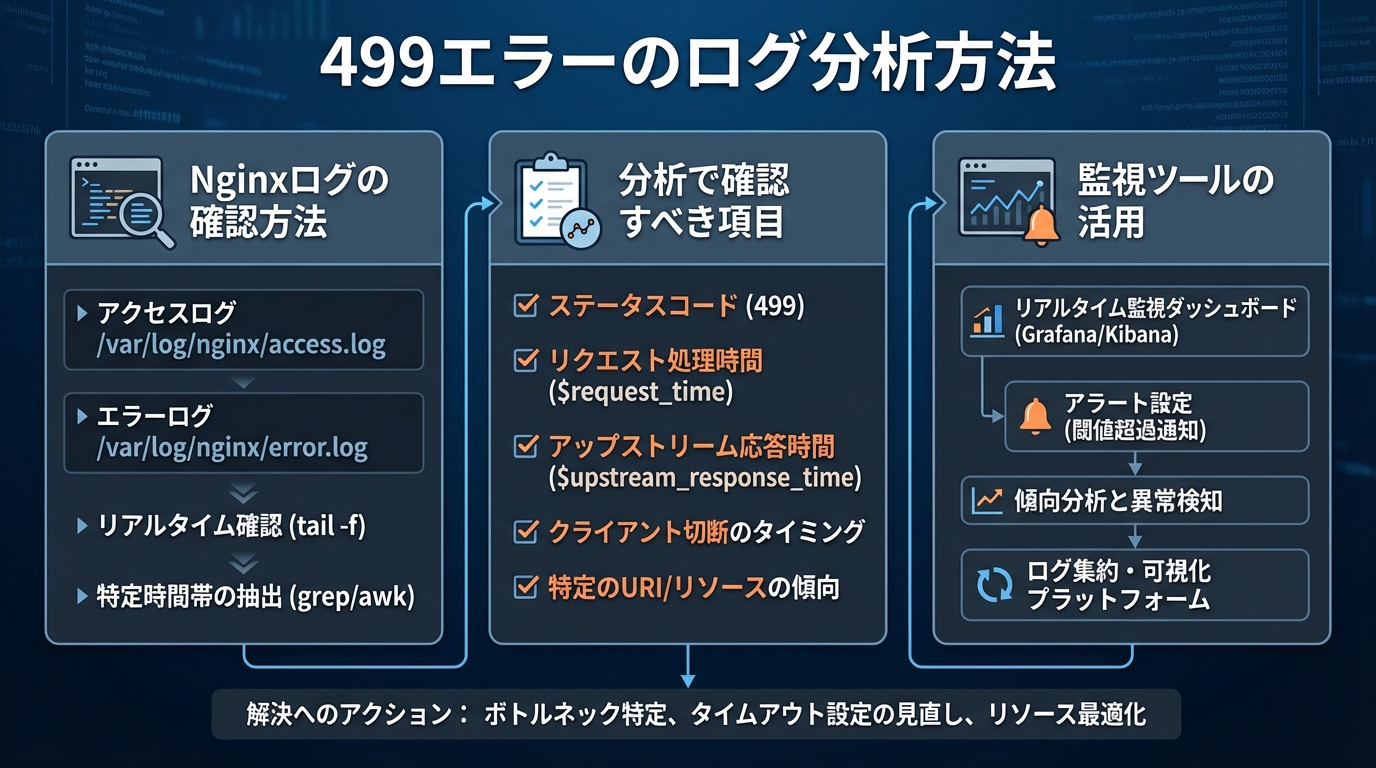 499エラーのログ分析方法