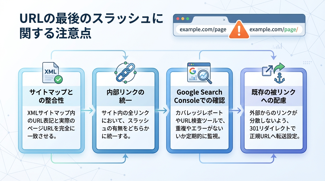 URLの最後のスラッシュに関する注意点