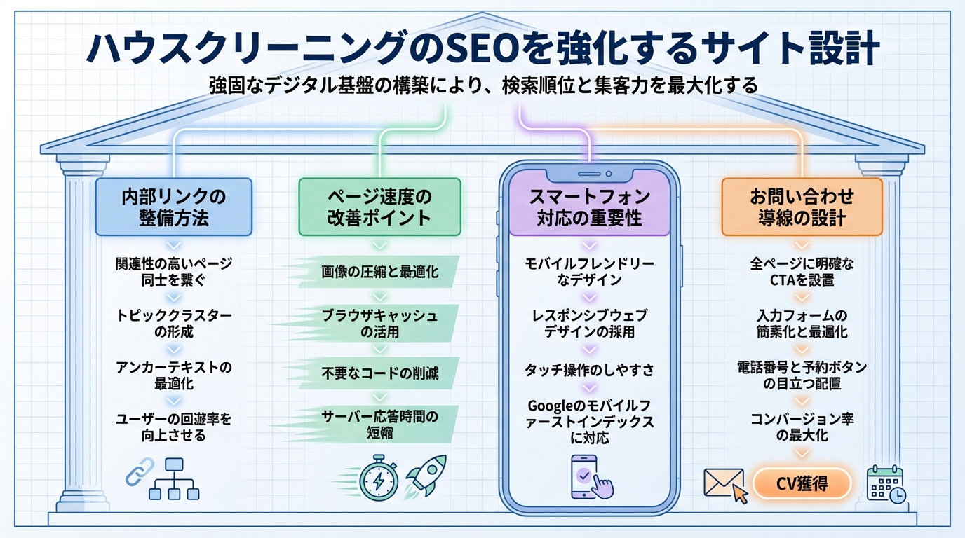 ハウスクリーニングのSEOを強化するサイト設計