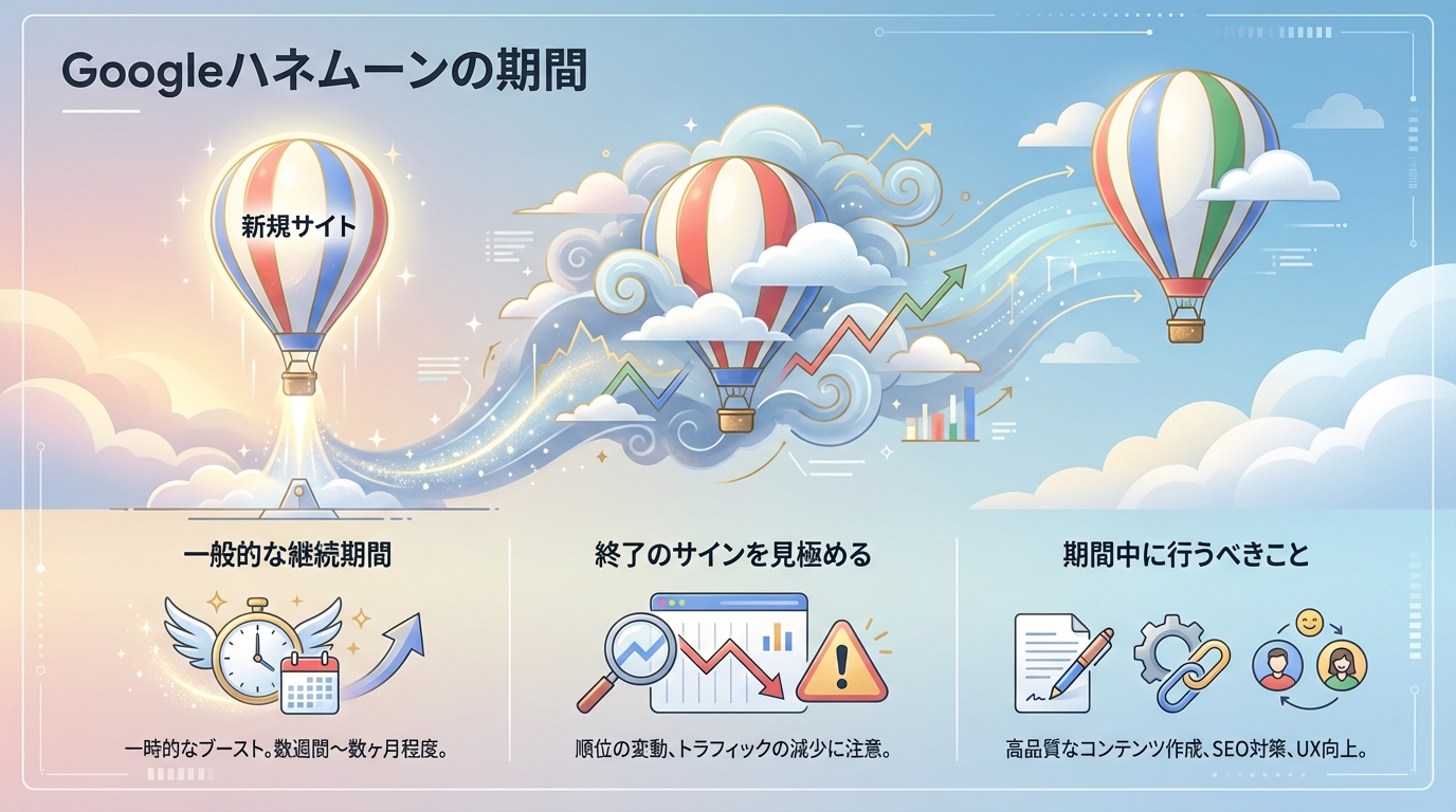 Googleハネムーンの期間