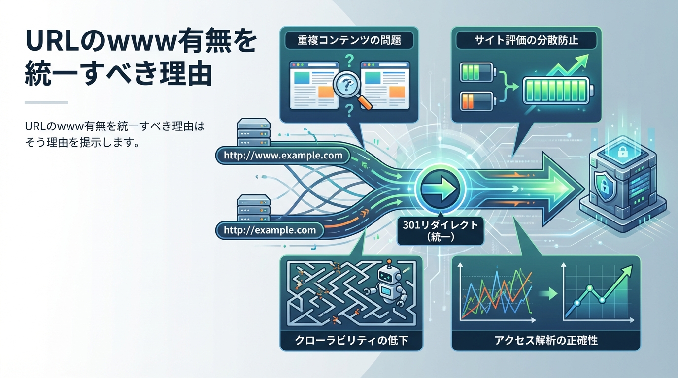 URLのwww有無を統一すべき理由