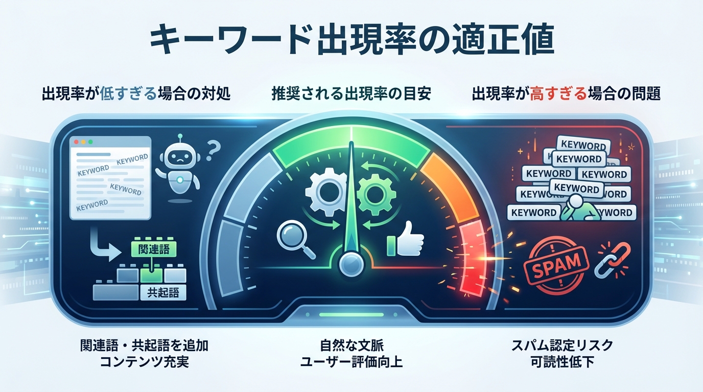 キーワード出現率の適正値