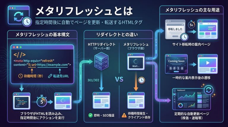 メタリフレッシュとは？書き方・SEOへの影響から代替手段まで完全解説 - バクヤスAI 記事代行