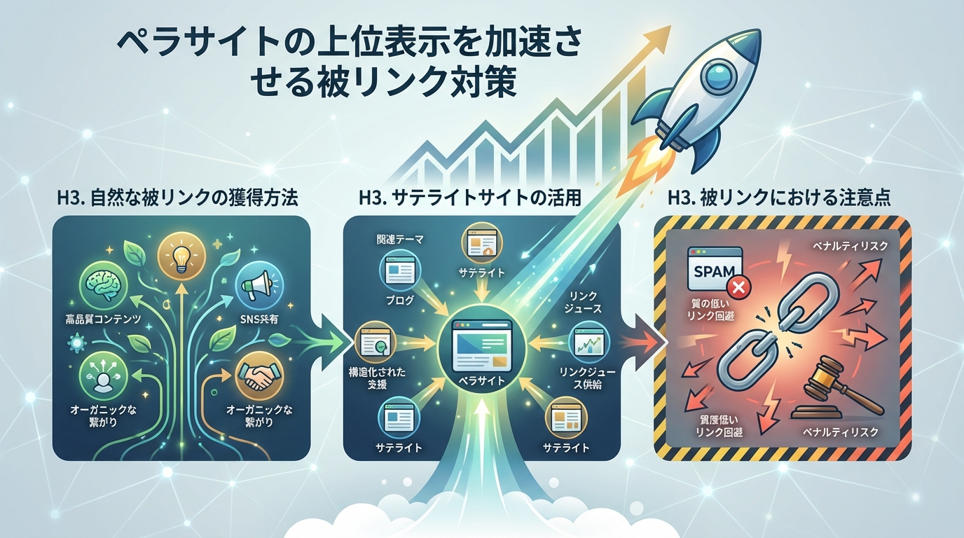 ペラサイトの上位表示を加速させる被リンク対策