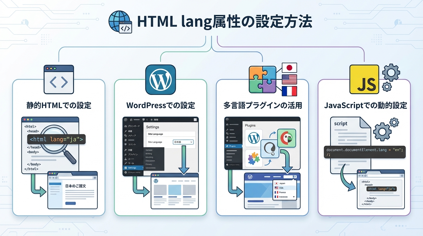 HTML lang属性の設定方法