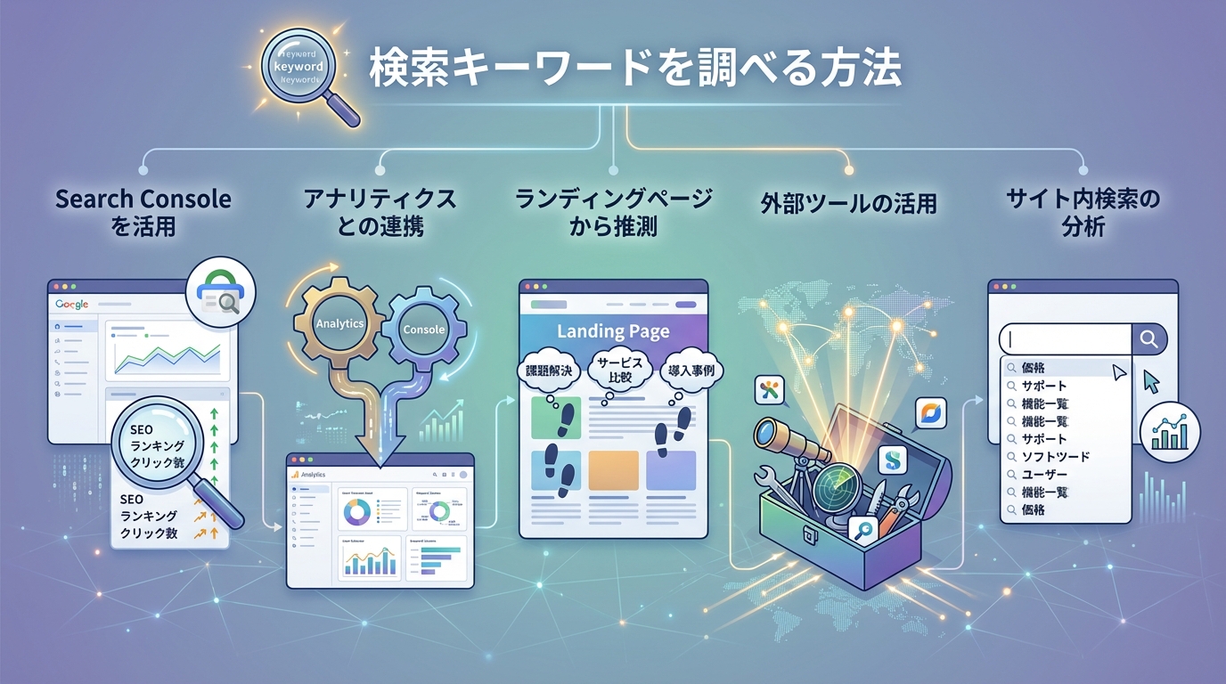 検索キーワードを調べる方法